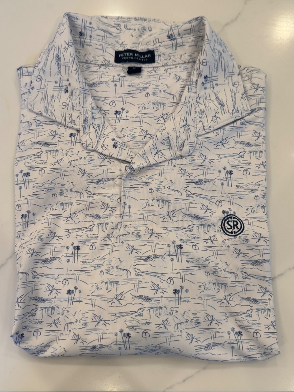 Peter Millar Men's golf polo, with Country Club logo Men's  XLarge